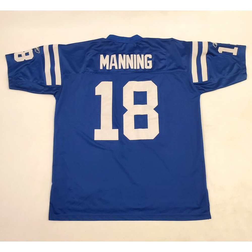 Reebok Authentic NFL Indianapolis Colts Sewn Peyton Manning Jersey Mens 2XL